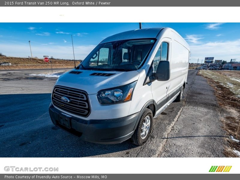 Oxford White / Pewter 2015 Ford Transit Van 250 MR Long