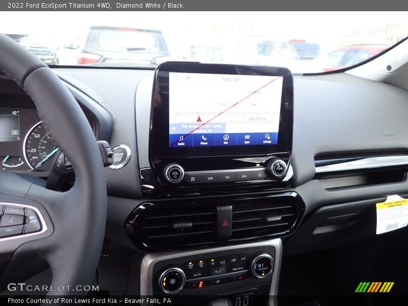 Diamond White / Black 2022 Ford EcoSport Titanium 4WD