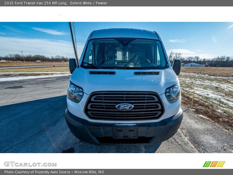 Oxford White / Pewter 2015 Ford Transit Van 250 MR Long