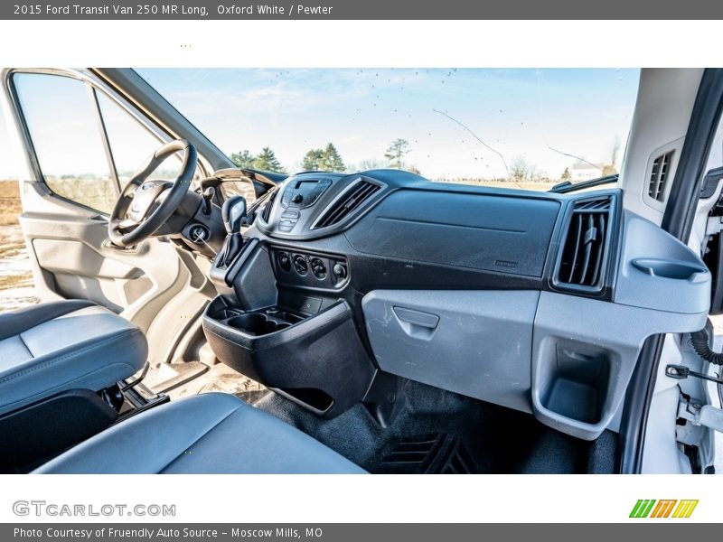 Oxford White / Pewter 2015 Ford Transit Van 250 MR Long