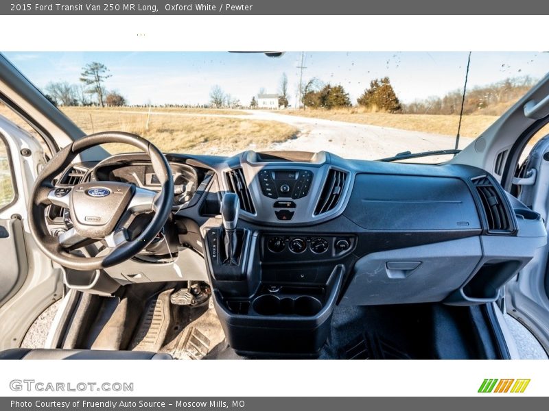 Oxford White / Pewter 2015 Ford Transit Van 250 MR Long