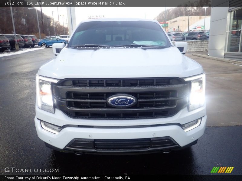 Space White Metallic / Black 2022 Ford F150 Lariat SuperCrew 4x4