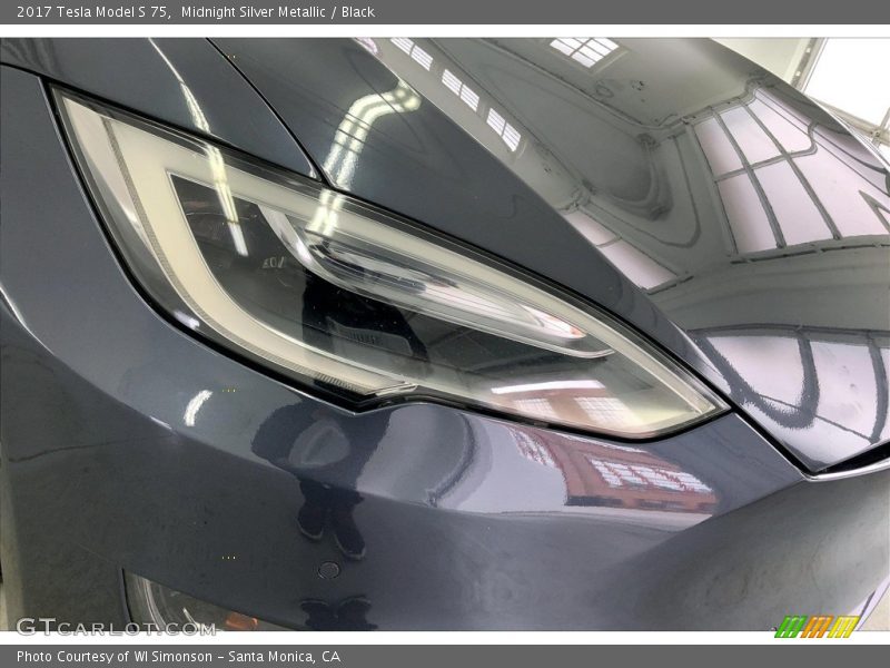 Midnight Silver Metallic / Black 2017 Tesla Model S 75