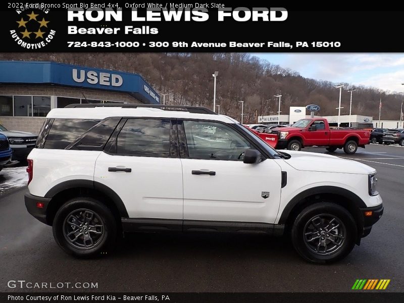 Oxford White / Medium Dark Slate 2022 Ford Bronco Sport Big Bend 4x4