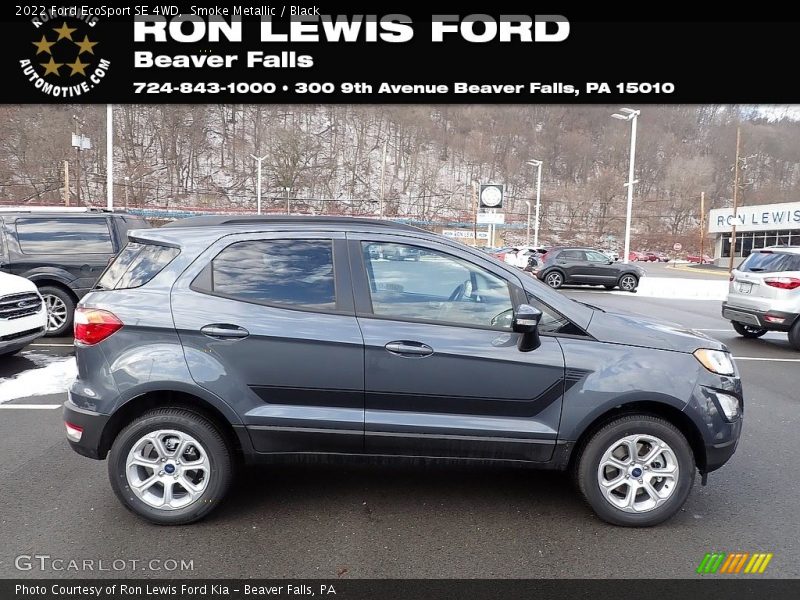 Smoke Metallic / Black 2022 Ford EcoSport SE 4WD