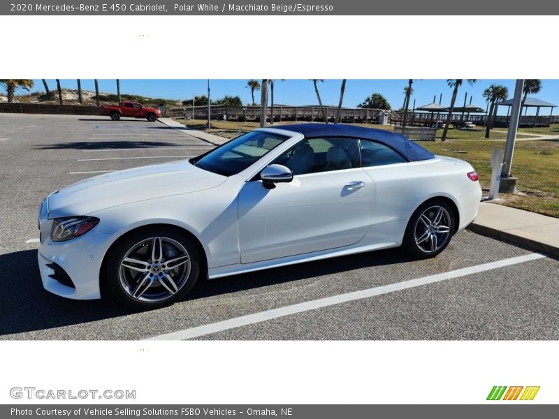 Polar White / Macchiato Beige/Espresso 2020 Mercedes-Benz E 450 Cabriolet