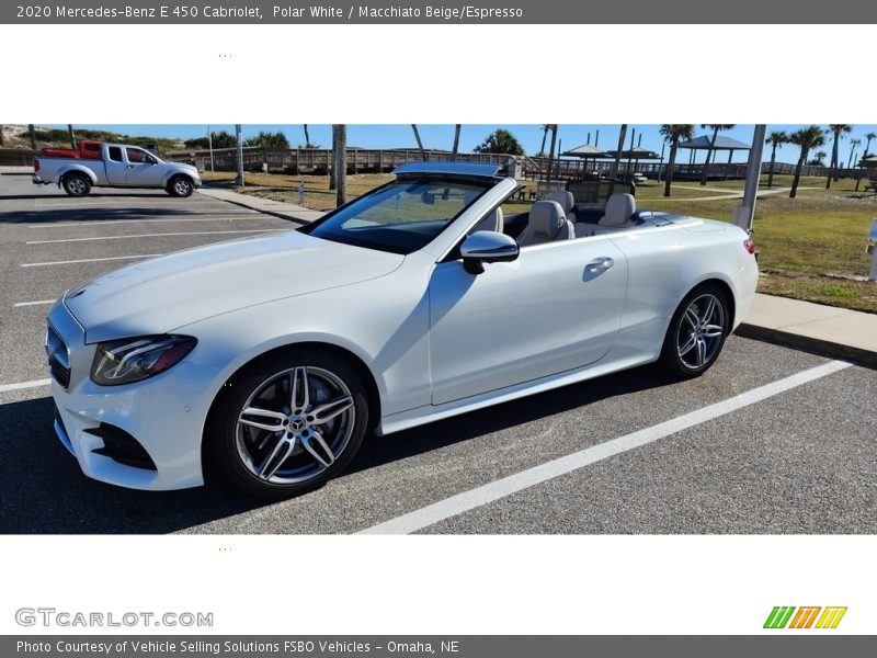Polar White / Macchiato Beige/Espresso 2020 Mercedes-Benz E 450 Cabriolet