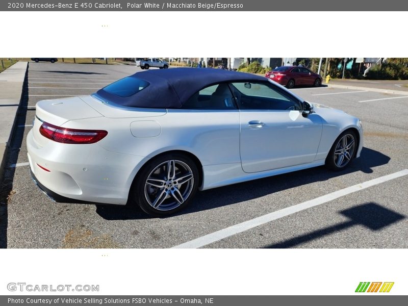 Polar White / Macchiato Beige/Espresso 2020 Mercedes-Benz E 450 Cabriolet