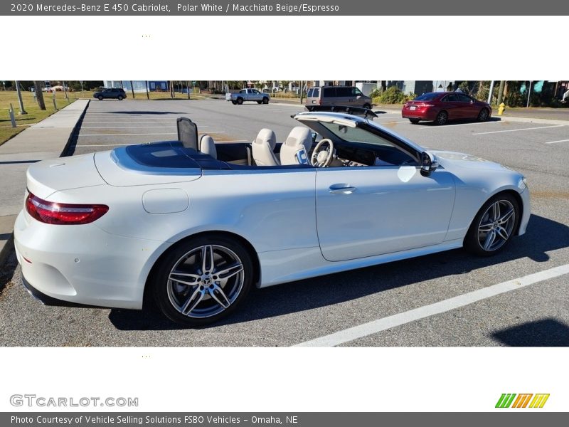 Polar White / Macchiato Beige/Espresso 2020 Mercedes-Benz E 450 Cabriolet