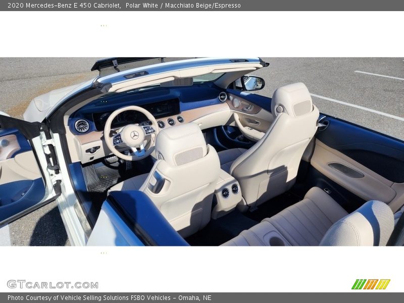 Polar White / Macchiato Beige/Espresso 2020 Mercedes-Benz E 450 Cabriolet