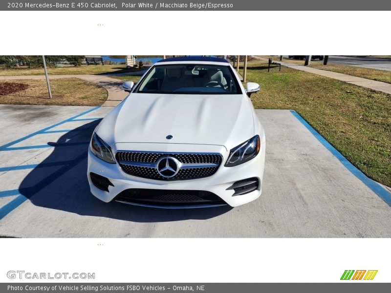 Polar White / Macchiato Beige/Espresso 2020 Mercedes-Benz E 450 Cabriolet