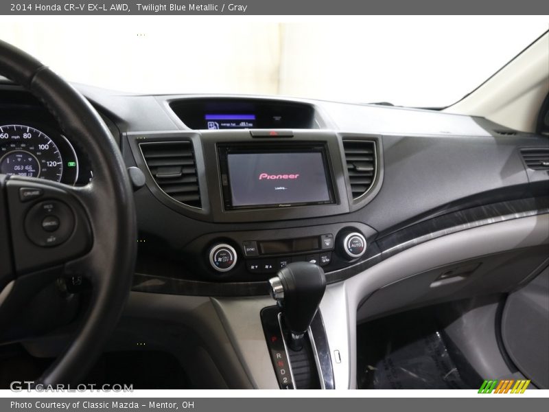 Twilight Blue Metallic / Gray 2014 Honda CR-V EX-L AWD