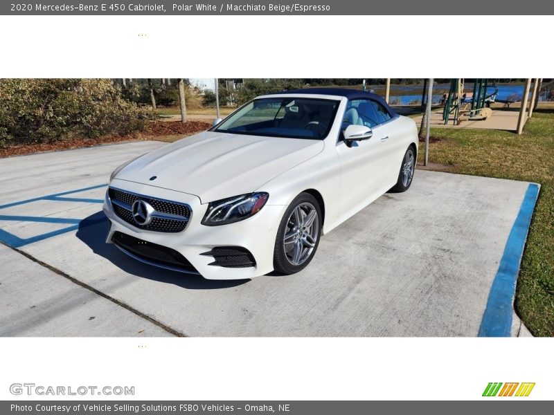 Polar White / Macchiato Beige/Espresso 2020 Mercedes-Benz E 450 Cabriolet
