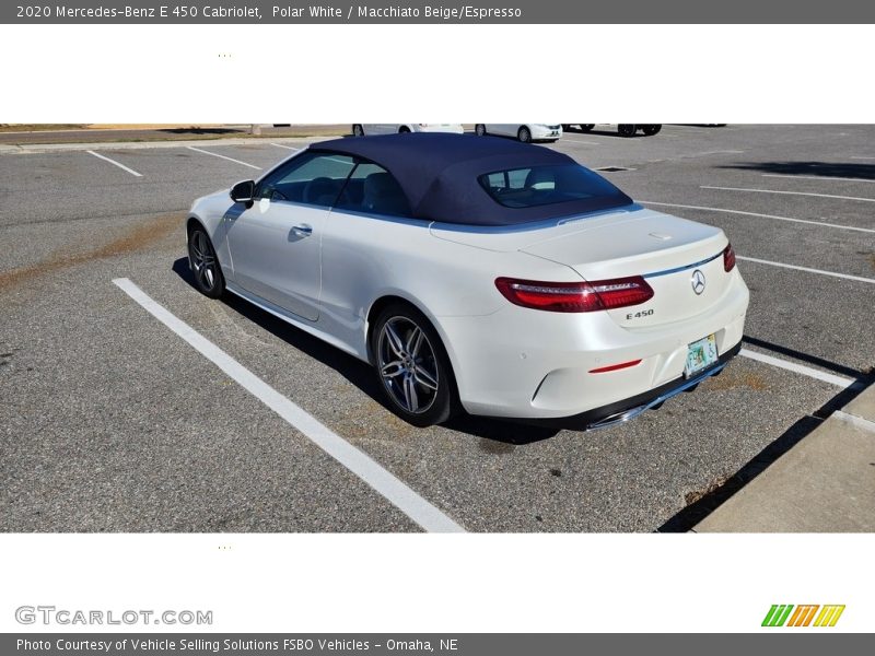 Polar White / Macchiato Beige/Espresso 2020 Mercedes-Benz E 450 Cabriolet
