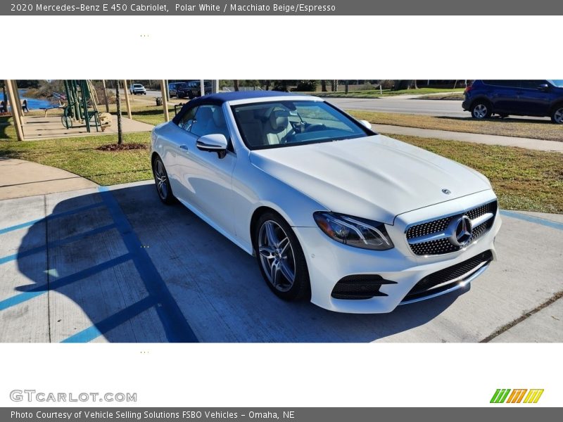 Polar White / Macchiato Beige/Espresso 2020 Mercedes-Benz E 450 Cabriolet