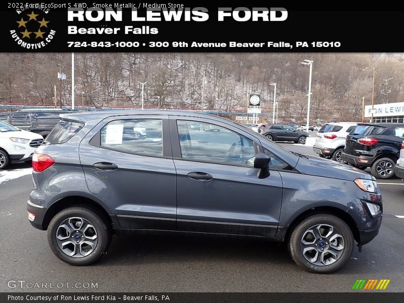 Smoke Metallic / Medium Stone 2022 Ford EcoSport S 4WD