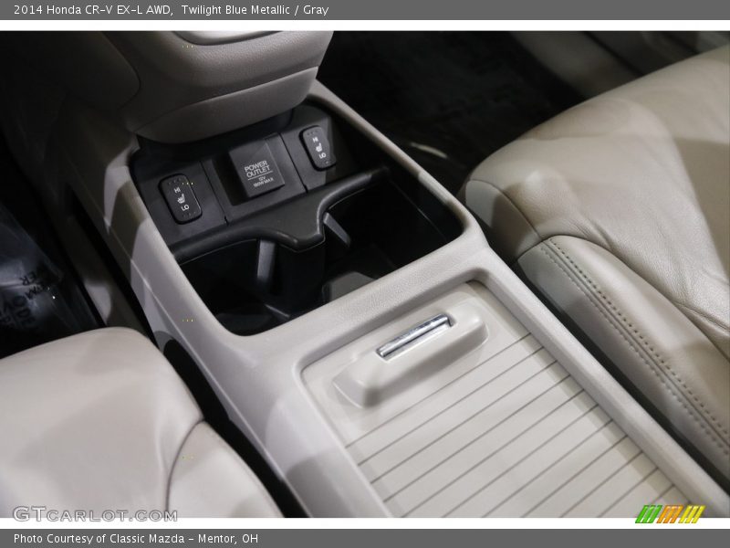 Twilight Blue Metallic / Gray 2014 Honda CR-V EX-L AWD