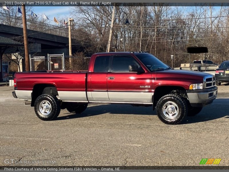 Flame Red / Agate 2001 Dodge Ram 2500 SLT Quad Cab 4x4