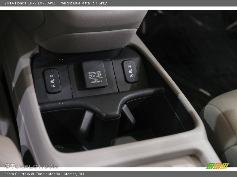 Twilight Blue Metallic / Gray 2014 Honda CR-V EX-L AWD