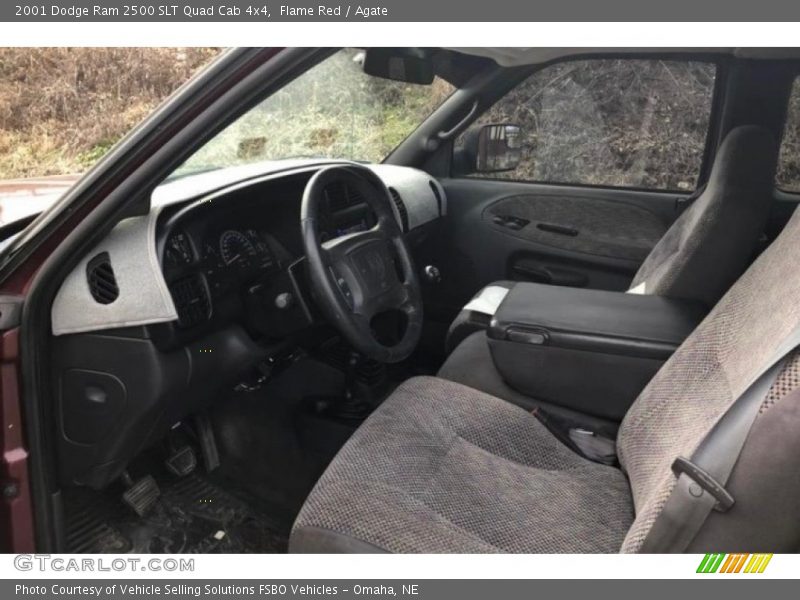 Flame Red / Agate 2001 Dodge Ram 2500 SLT Quad Cab 4x4
