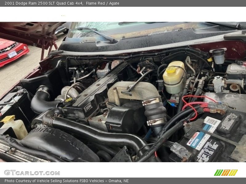 Flame Red / Agate 2001 Dodge Ram 2500 SLT Quad Cab 4x4