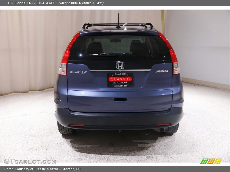 Twilight Blue Metallic / Gray 2014 Honda CR-V EX-L AWD