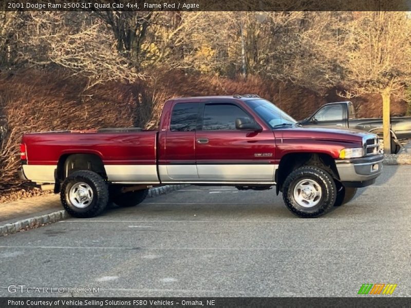 Flame Red / Agate 2001 Dodge Ram 2500 SLT Quad Cab 4x4