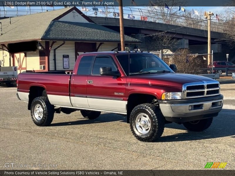 Flame Red / Agate 2001 Dodge Ram 2500 SLT Quad Cab 4x4
