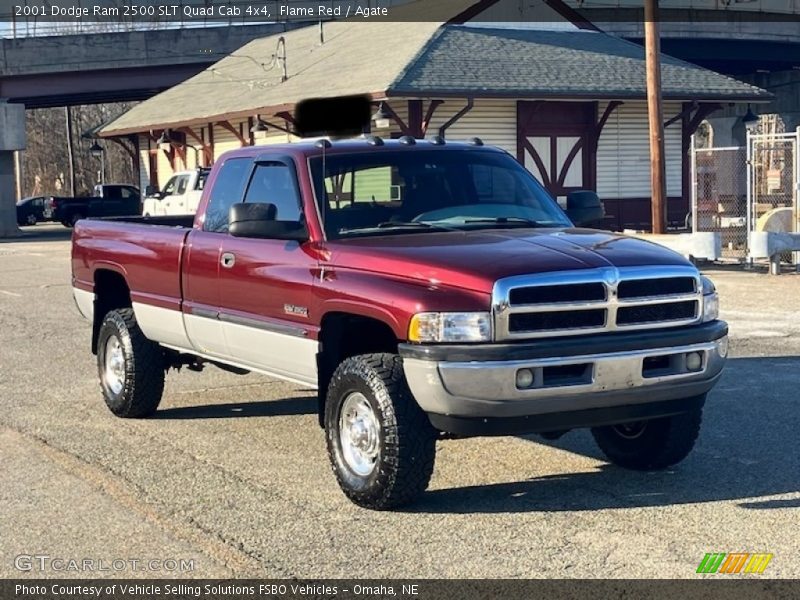 Flame Red / Agate 2001 Dodge Ram 2500 SLT Quad Cab 4x4