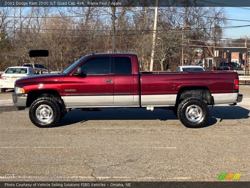 Flame Red / Agate 2001 Dodge Ram 2500 SLT Quad Cab 4x4