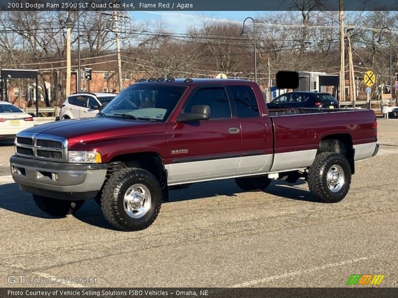 Flame Red / Agate 2001 Dodge Ram 2500 SLT Quad Cab 4x4
