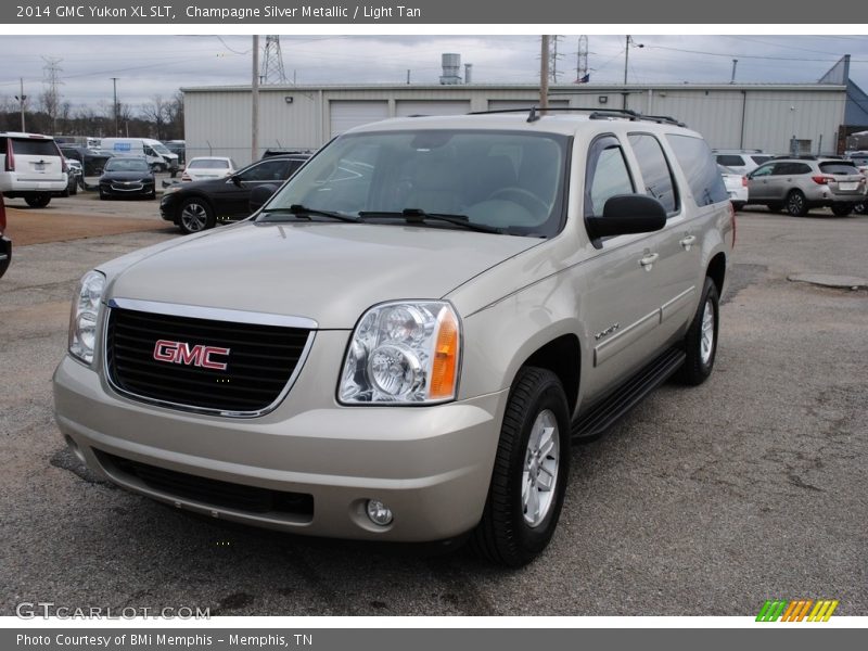 Champagne Silver Metallic / Light Tan 2014 GMC Yukon XL SLT