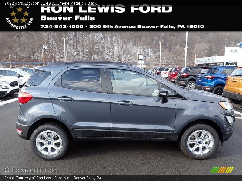 Smoke Metallic / Black 2022 Ford EcoSport SE 4WD