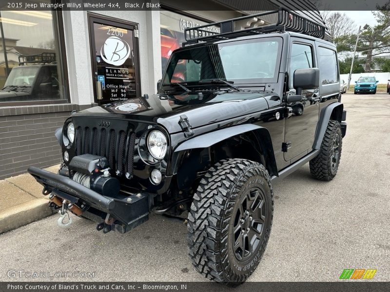 Black / Black 2015 Jeep Wrangler Willys Wheeler 4x4