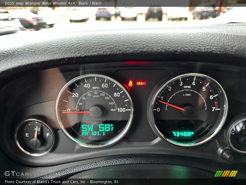 Black / Black 2015 Jeep Wrangler Willys Wheeler 4x4