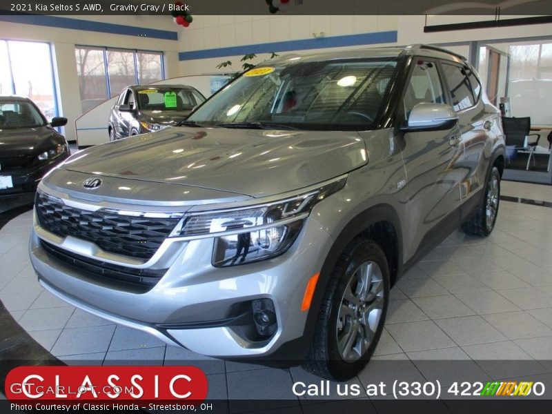 Gravity Gray / Black 2021 Kia Seltos S AWD
