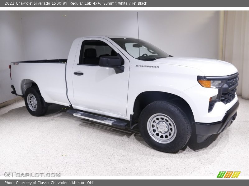 Summit White / Jet Black 2022 Chevrolet Silverado 1500 WT Regular Cab 4x4