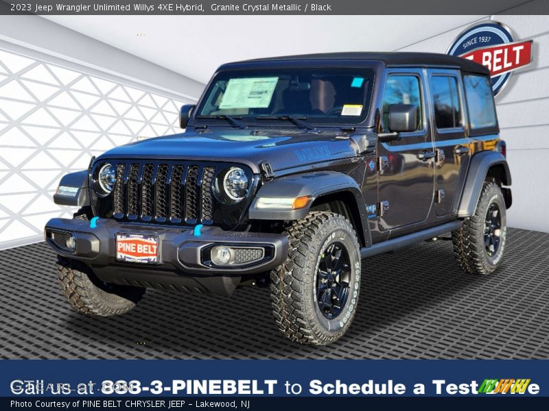 Granite Crystal Metallic / Black 2023 Jeep Wrangler Unlimited Willys 4XE Hybrid