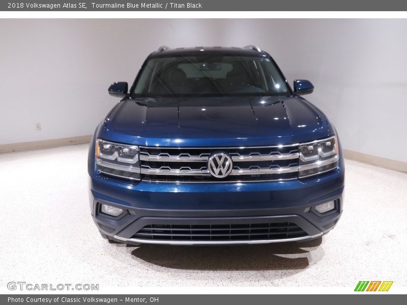 Tourmaline Blue Metallic / Titan Black 2018 Volkswagen Atlas SE
