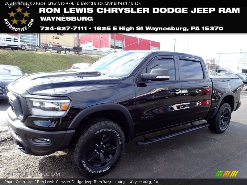 Diamond Black Crystal Pearl / Black 2021 Ram 1500 Rebel Crew Cab 4x4