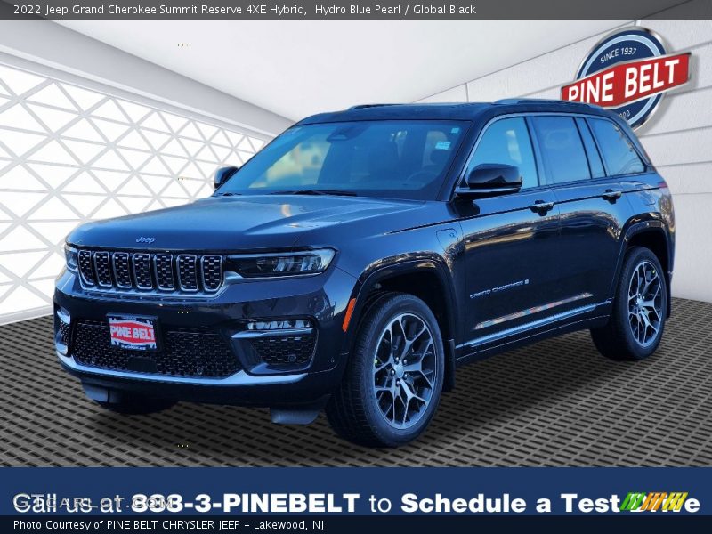 Hydro Blue Pearl / Global Black 2022 Jeep Grand Cherokee Summit Reserve 4XE Hybrid