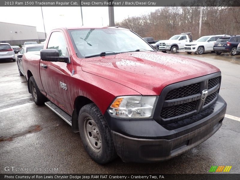 Deep Cherry Red Pearl / Black/Diesel Gray 2013 Ram 1500 Tradesman Regular Cab