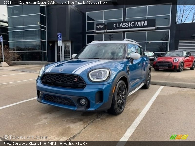 Island Blue Metallic / Carbon Black 2021 Mini Countryman Cooper S All4