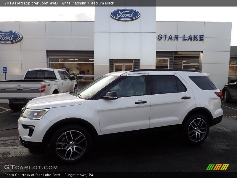 White Platinum / Medium Black 2019 Ford Explorer Sport 4WD