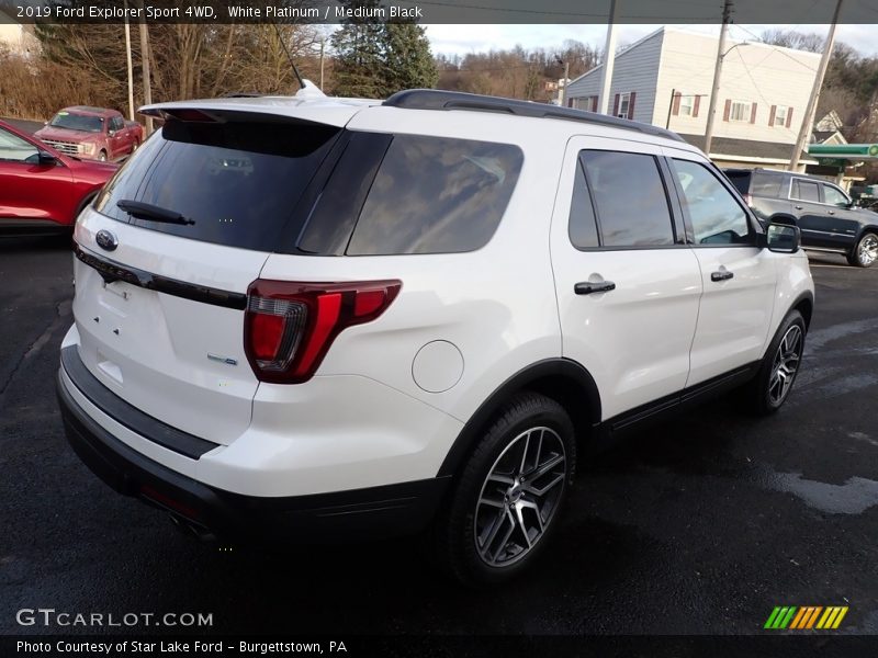 White Platinum / Medium Black 2019 Ford Explorer Sport 4WD