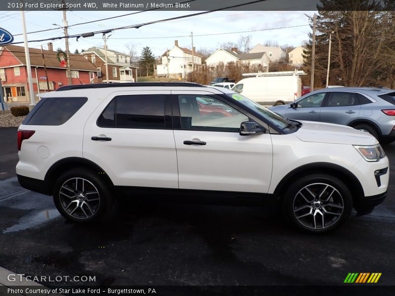 White Platinum / Medium Black 2019 Ford Explorer Sport 4WD