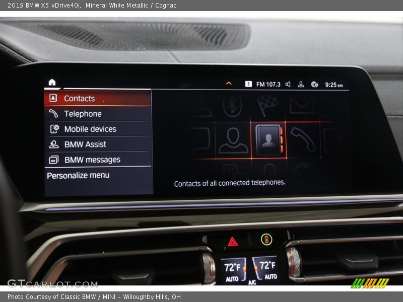 Mineral White Metallic / Cognac 2019 BMW X5 xDrive40i