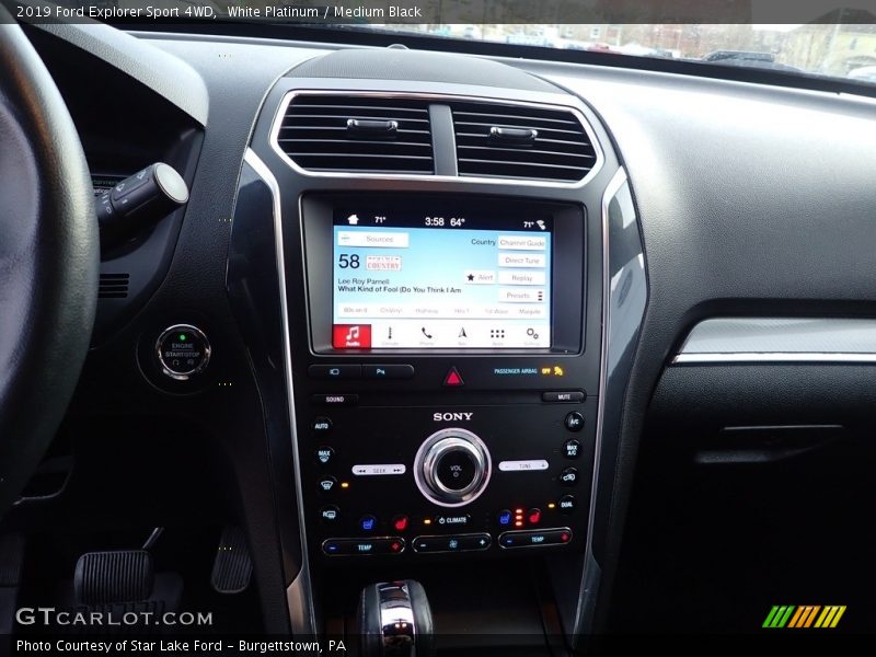 White Platinum / Medium Black 2019 Ford Explorer Sport 4WD