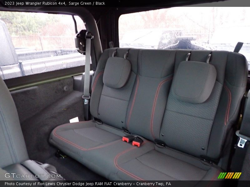 Rear Seat of 2023 Wrangler Rubicon 4x4