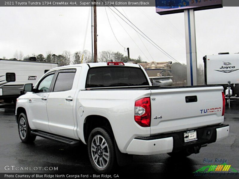 Super White / 1794 Edition Brown/Black 2021 Toyota Tundra 1794 CrewMax 4x4